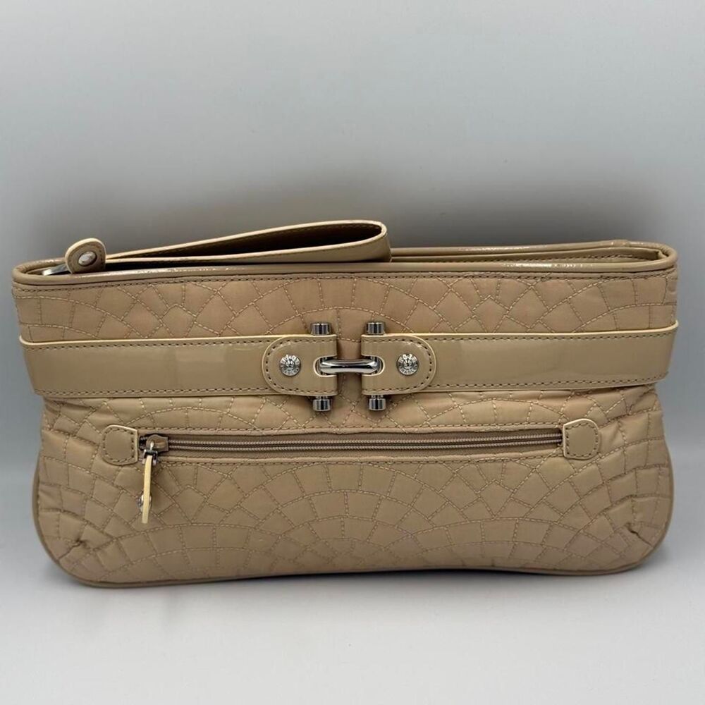 Vera-bradley Tan Bistro Clutch with Silver Hardware